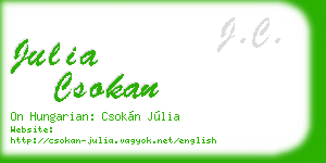 julia csokan business card