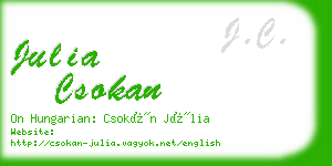 julia csokan business card